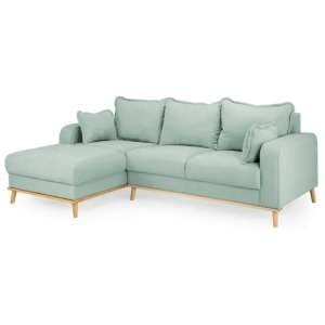 Buxton Fabric Left Hand Corner Sofa In Blue - UK