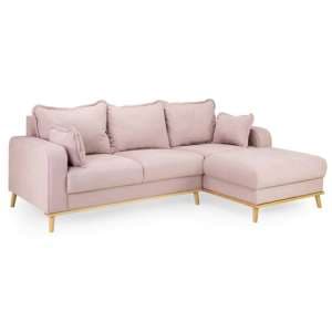 Buxton Fabric Right Hand Corner Sofa In Pink - UK