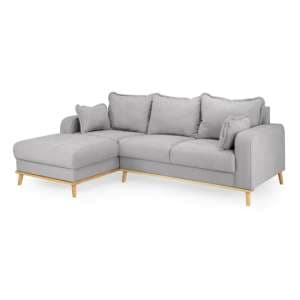 Buxton Left Hand Fabric Corner Sofa In Grey