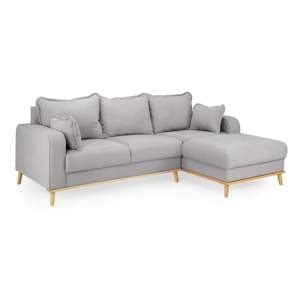 Buxton Right Hand Fabric Corner Sofa In Grey