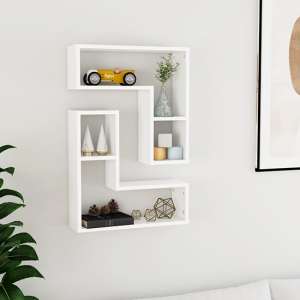 Cachi Set Of 2 Wooden Wall Shelf In White