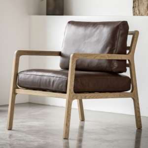 Cadiz Polyester Fabric Armchair In Antique Brown - UK