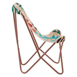 Cafenos Fabric Butterfly Bedroom Chair In Multicolor - UK