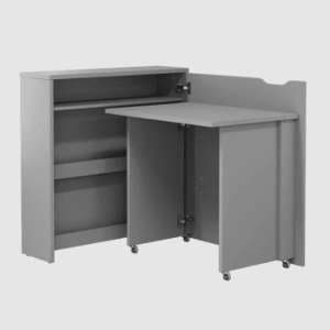 Cairo Convertible Wooden Computer Desk Right In Grey