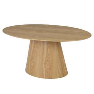 Cairo Dining Table Oval In Natural Wood Grain Effect - UK