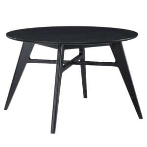 Cairo Wooden Dining Table Round In Black - UK