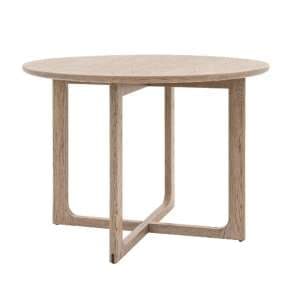 Cairo Wooden Dining Table Round In Smoked Oak - UK