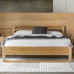 Cairo Wooden Double Bed In Natural - UK