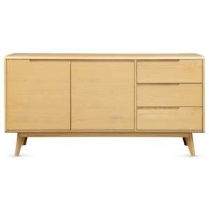 Cairo Wooden Sideboard With 2 Doors 3 Drawers In Natural Oak - UK