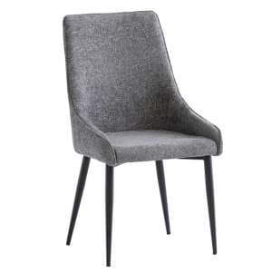 Cajsa Fabric Dining Chair In Graphite - UK