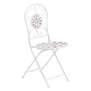 Calderon Outdoor Metal Seating Chair In Cream