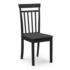 Calista Wooden Dining Chair In Black