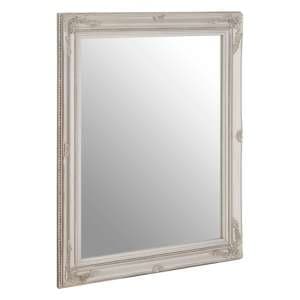 Calotas Rectangular Wall Bedroom Mirror In Silver Frame - UK