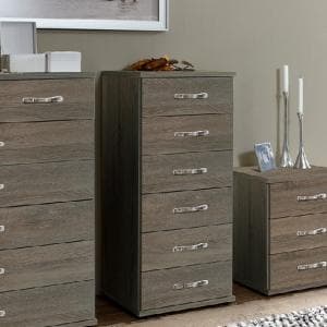 Milden Chest of Drawers In Montana Oak With 6 Drawers - UK