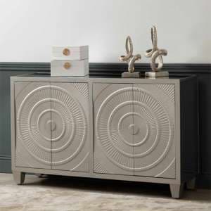 Canfield Mirrored Sideboard With 4 Doors In Champagne