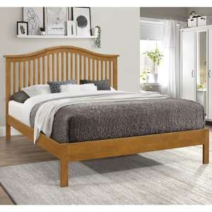Canika Wooden King Size Bed In Honey Oak - UK
