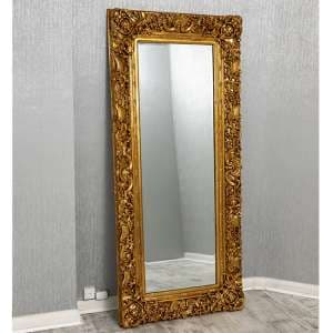 Cannan Rectangular French Ornate Wall Mirror In Gold Frame
