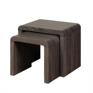 Cannock Wooden Set of 2 Nesting Tables In Charcoal