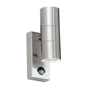 Canon 2 Lights Large Wall Light In Polished Stainless Steel - UK