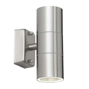 Canon 2 Lights Small Wall Light In Polished Stainless Steel - UK