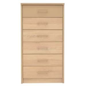 Canton Wooden Chest Of 6 Drawers In Sonoma Oak - UK