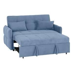 Canton Fabric Sofa Bed In Blue - UK