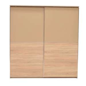 Canton Wooden Wardrobe With 2 Silding Doors In Sonoma Oak