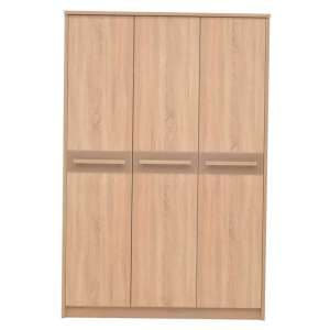 Canton Wooden Wardrobe With 3 Doors In Sonoma Oak - UK