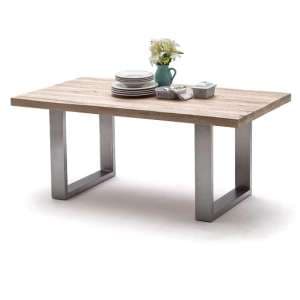 Capello 180cm Limed Oak Dining Table And Stainless Steel Legs