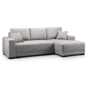 Caplin Fabric Right Hand Corner Sofa Bed In Grey