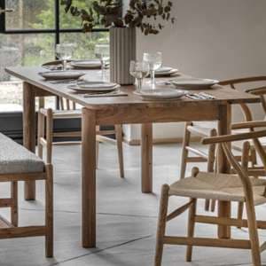 Captiva Acacia Wood Dining Table Rectangular In Natural - UK