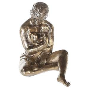 Care Poly Design Sculpture In Antique Bronze