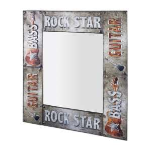 Carefree Metal Wall Mirror In Rockstar Vintage Look - UK