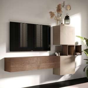 Carice Wooden Entertainment Unit In Clay And Mercure - UK