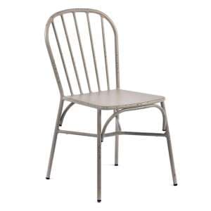 Carla Outdoor Aluminium Vintage Side Chair In White - UK