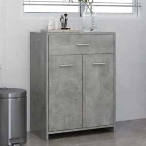 Carlton Wooden Bathroom Cabinet With 2 Doors In Concrete Effect - UK