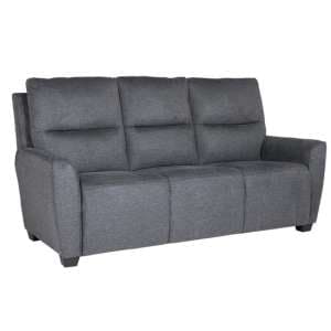 Carly Chenille Fabric 3 Seater Sofa In Charcoal - UK