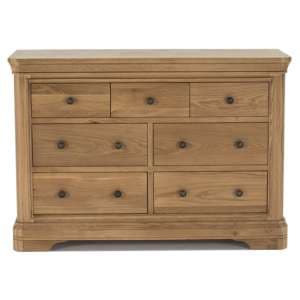 Carman Wooden Chest Of 7 Drawers In Natural - UK