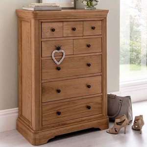 Carman Wooden Chest Of 8 Drawers In Natural - UK