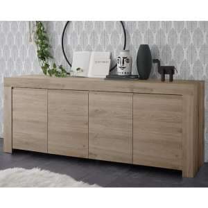 Carney Contemporary Sideboard Large In Cadiz Oak With 4 Doors - UK