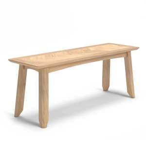 Carnial Wooden Dining Bench In Blond Solid Oak - UK