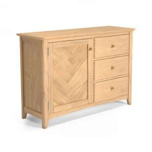 Carnial Wooden Medium Sideboard In Blond Solid Oak - UK