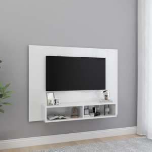 Caron High Gloss Wall Entertainment Unit In White - UK