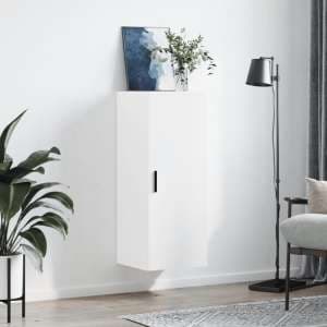 Carrara Wooden Wall Mounted Storage Cabinet In White