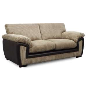 Carson Fabric 3 Seater Sofa In Beige And Brown - UK