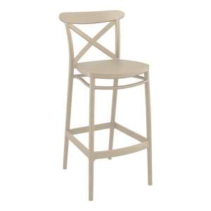 Carson Polypropylene And Glass Fiber Bar Chair In Taupe