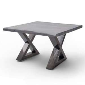 Cartagena X-Shape Coffee Table In Grey With Antique Legs