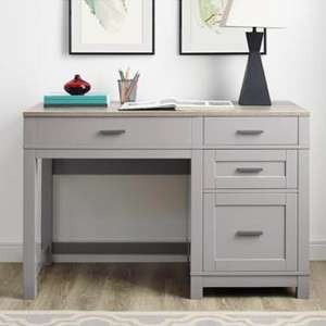 Chinnor Lift Top Laptop Desk In Grey And Weathered Oak