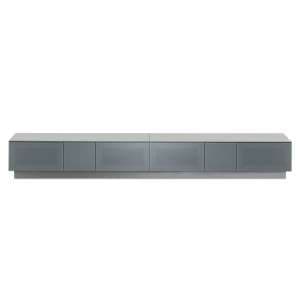 Crick LCD TV Stand In Grey With Four Glass Door