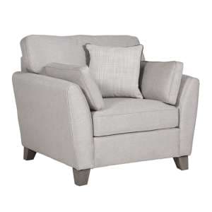 Castro Velvet Fabric 1 Seater Sofa In Light Grey - UK